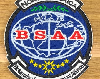 Toppa BSAA Nord America sul bioterrorismo - Accessorio per cosplay di Resident Evil (3,5x3,25)