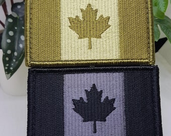 Canadian Flag Patch, Maple Leaf Embroidery (3x2 inches)