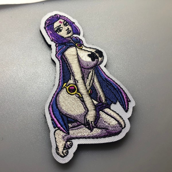 ANIME RAVEN Pinup girl teen Titans Cosplay sexy patch morale boost tactical airsoft special forces team  funny meme Comics nsfw