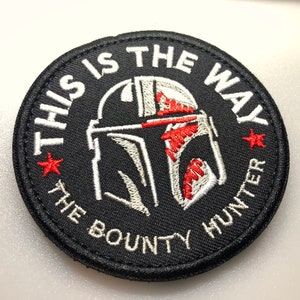 Este es el camino boba cuerno de barro mandaloriano cazador de recompensas parche mandaloriano aumento de moral uniforme táctico del ejército bolsa cosplay militar