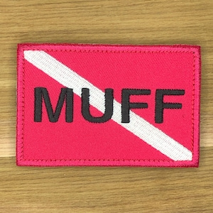 Muff Diver Flag Patch, Scuba Diving Morale Patch