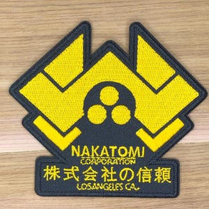 Écusson tactique NAKATOMI plaza corporation pour booster le moral – accessoire brodé pour uniformes de cosplay et de comicons rebelle die hard