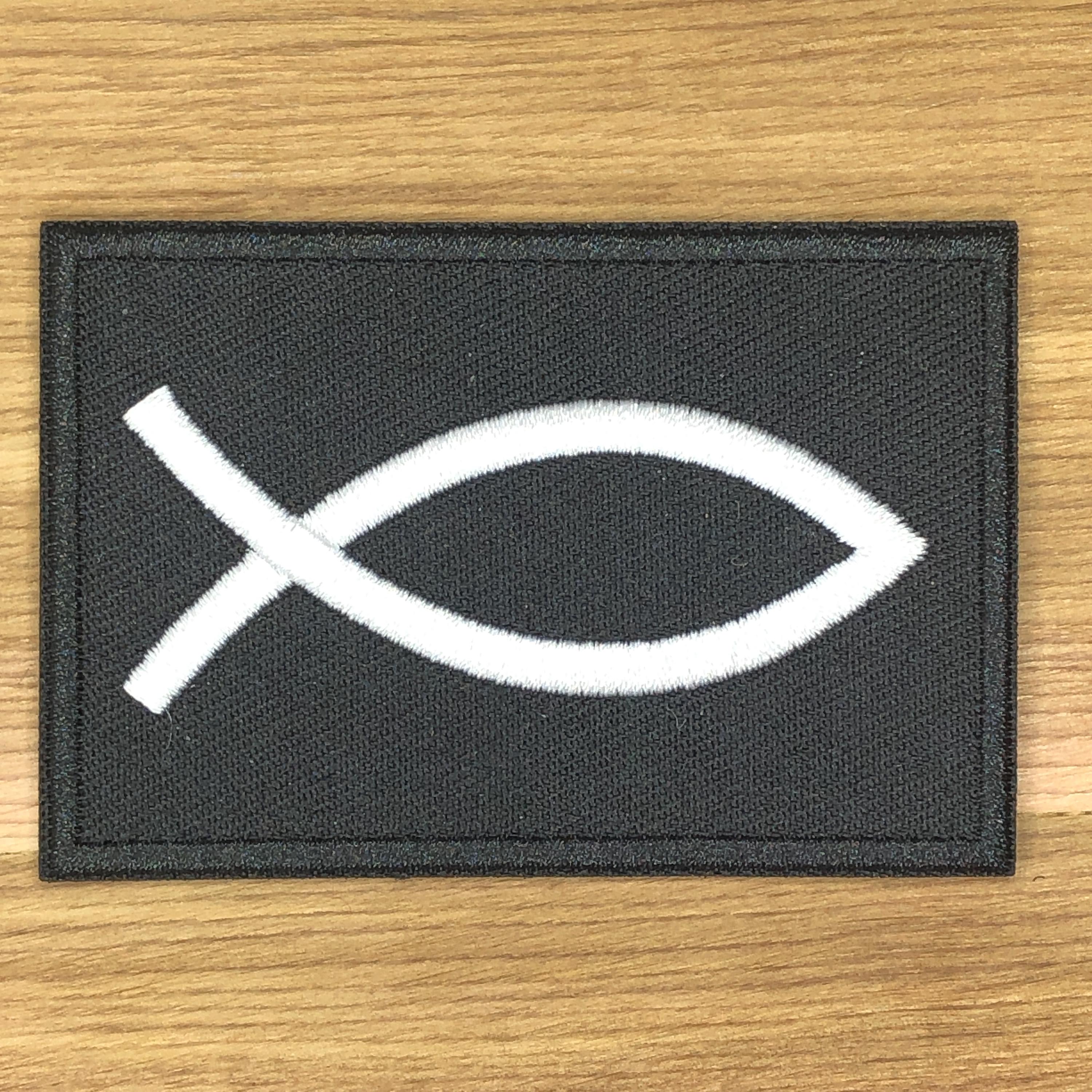 Jesus Fish Ichthys Patch - Secret Christian Symbol Morale Badge - Etsy