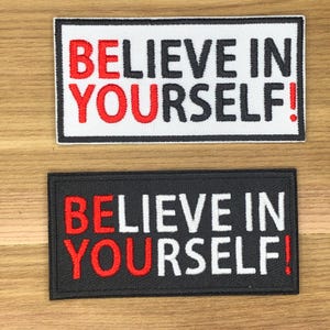 Patch "Acredite em Si Mesmo", Distintivo Tático de Moral (7,6 x 3,8 cm)