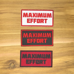 最大限の努力パッチ - デッドプール映画の名言戦術士気バッジ