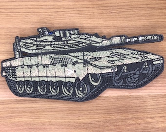 Naszywka z haftem na czołg Merkava Mark 4, rzep, główna bitwa, siły obronne Izraela, wiatrówka MK Chariot Mantak