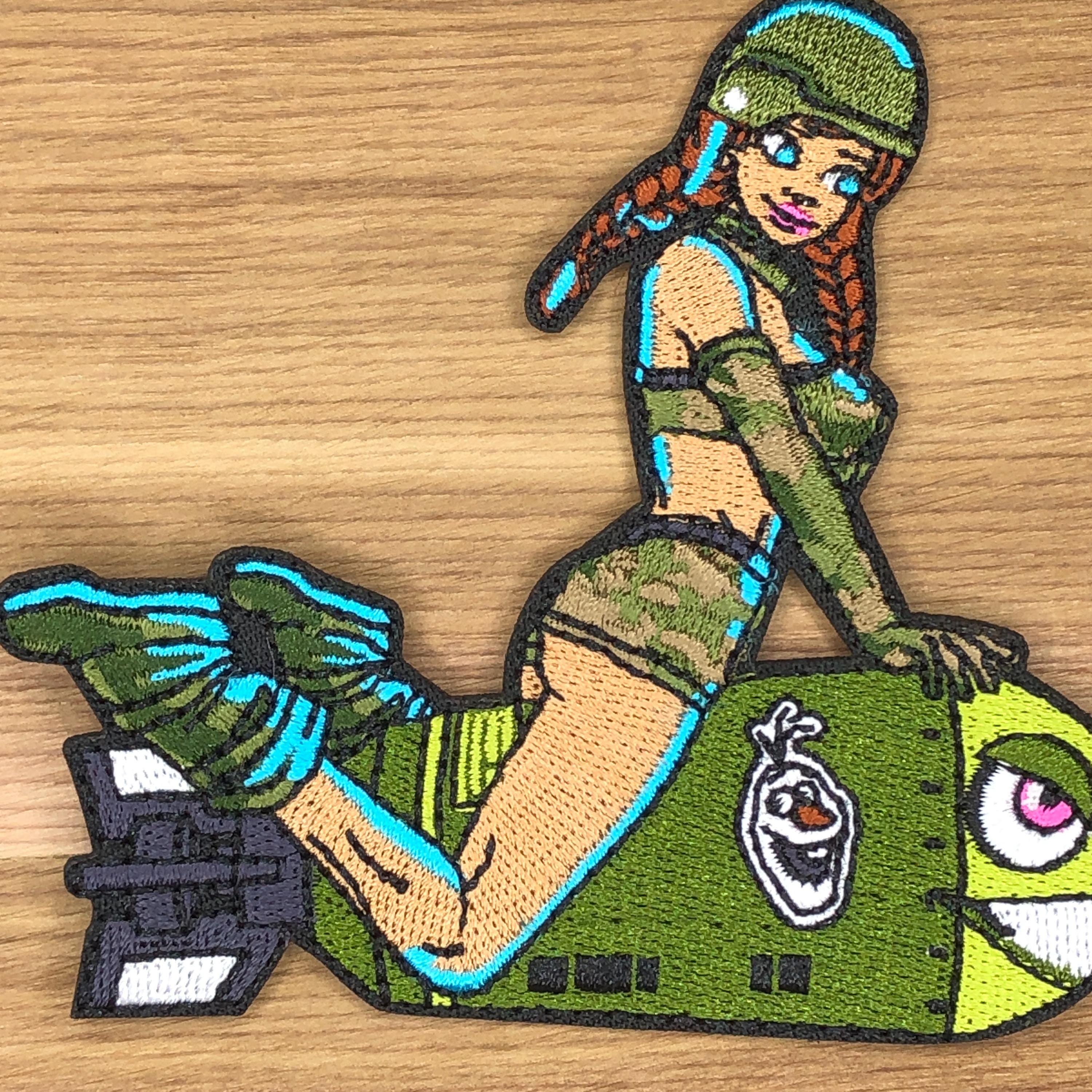 Sexy Girl Riding Bomb Patch - Pinup Bomber Girl Morale Badge - Etsy