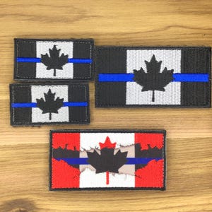 Parche de la bandera de Canadá: Insignia de moral táctica de la Línea Azul (7,6 x 5 cm)