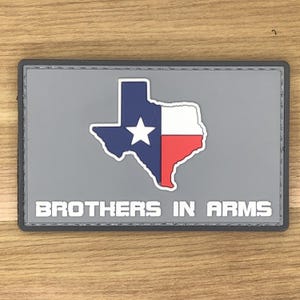 PVC Brothers in Arm TEXAS Comic USA gear vest tas Airsoft kogelgat quote Tactical Groene patch moraal