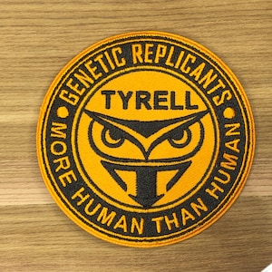 Parche de la Corporación Tyrell Replicantes tácticos de moral Más humanos que humanos Película de cosplay Blade Runner Nexus 2049 Insignia de Ridley Scott