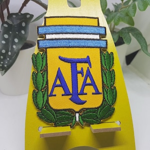 For World Cup and National Team Support, Argentina Iron-On Soccer Flag - Argentinian Football Soccer iron on Patch afa