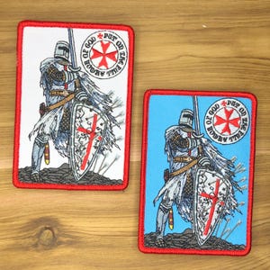 Parche «Ponte la armadura completa de Dios» - Insignia de moral con sello azul y blanco