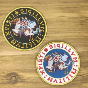 Templar Militum Christi Siegel Aufnäher - Deus Vult Crusader Morale Badge