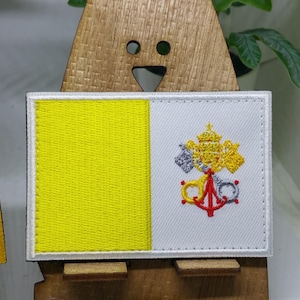 VATICAN Flag Christianity Christ Pope Priest Bag Army Patch Morale Tactical Uniform Badge Vest Airsoft Meme Funny