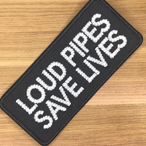 Patch Loud Pipes Save Lives - Glow Biker Motorcycle Moraal Badge