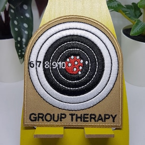 Group Therapy Target Patch, Morale Military Emblem (3x2.75 in)