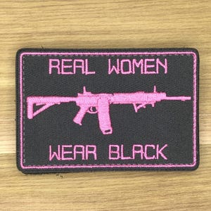 Pink Real Woman Wear Black Gu*s Matter patch morale black badge gear vest bag Airsoft lead Meme halloween Army military ar15 2nd
