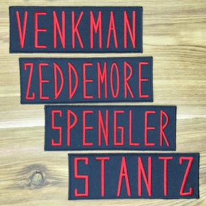 Enhance your cosplay with the ghost busters patch: venkman, stantz, spengler, and zeddemore ny crew alien badge nametags
