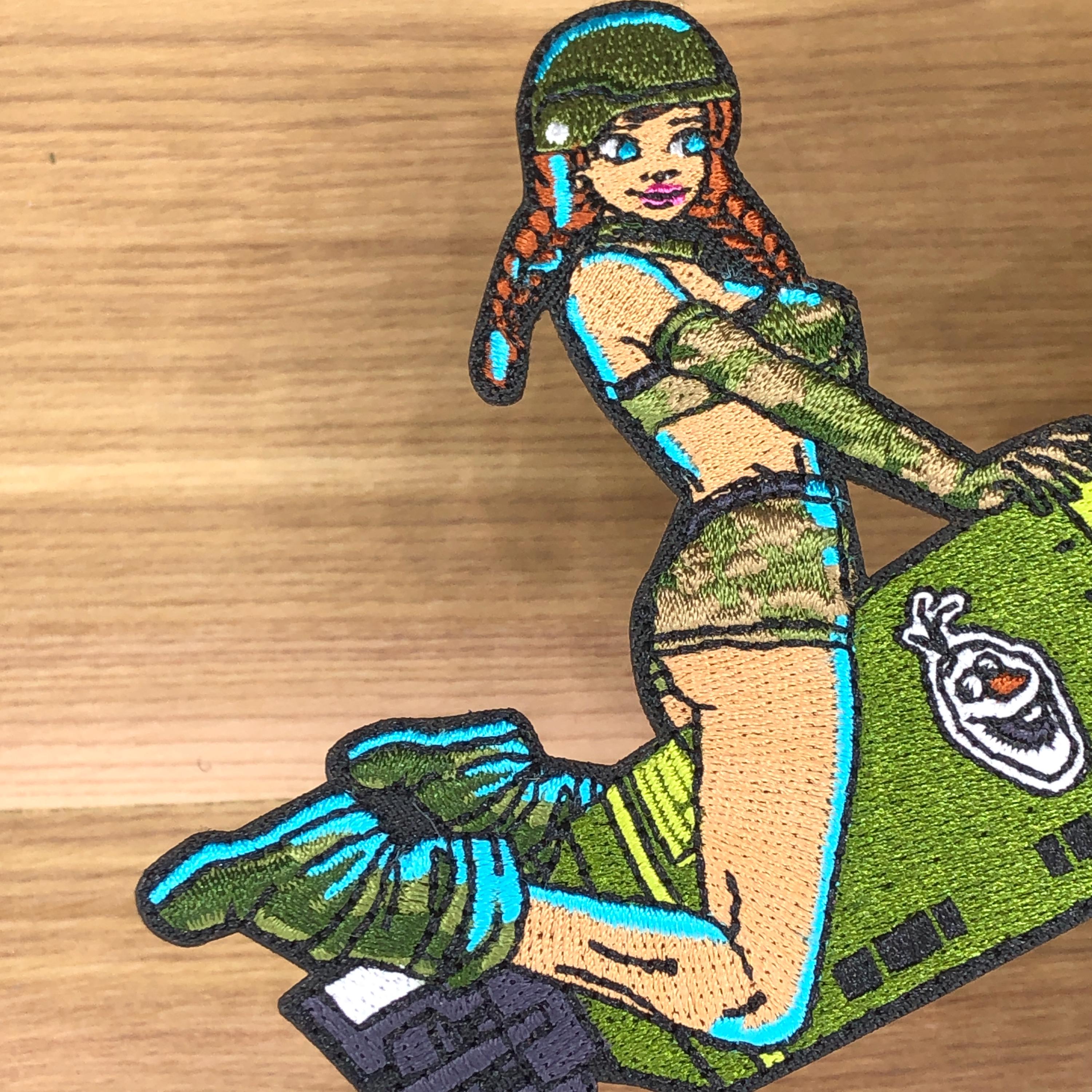 Sexy Girl Riding Bomb Patch - Pinup Bomber Girl Morale Badge - Etsy