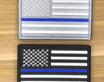 Usa blue line state military badge flag patch morale american law enforcement police tbl usa cops star stripes tactical proud american
