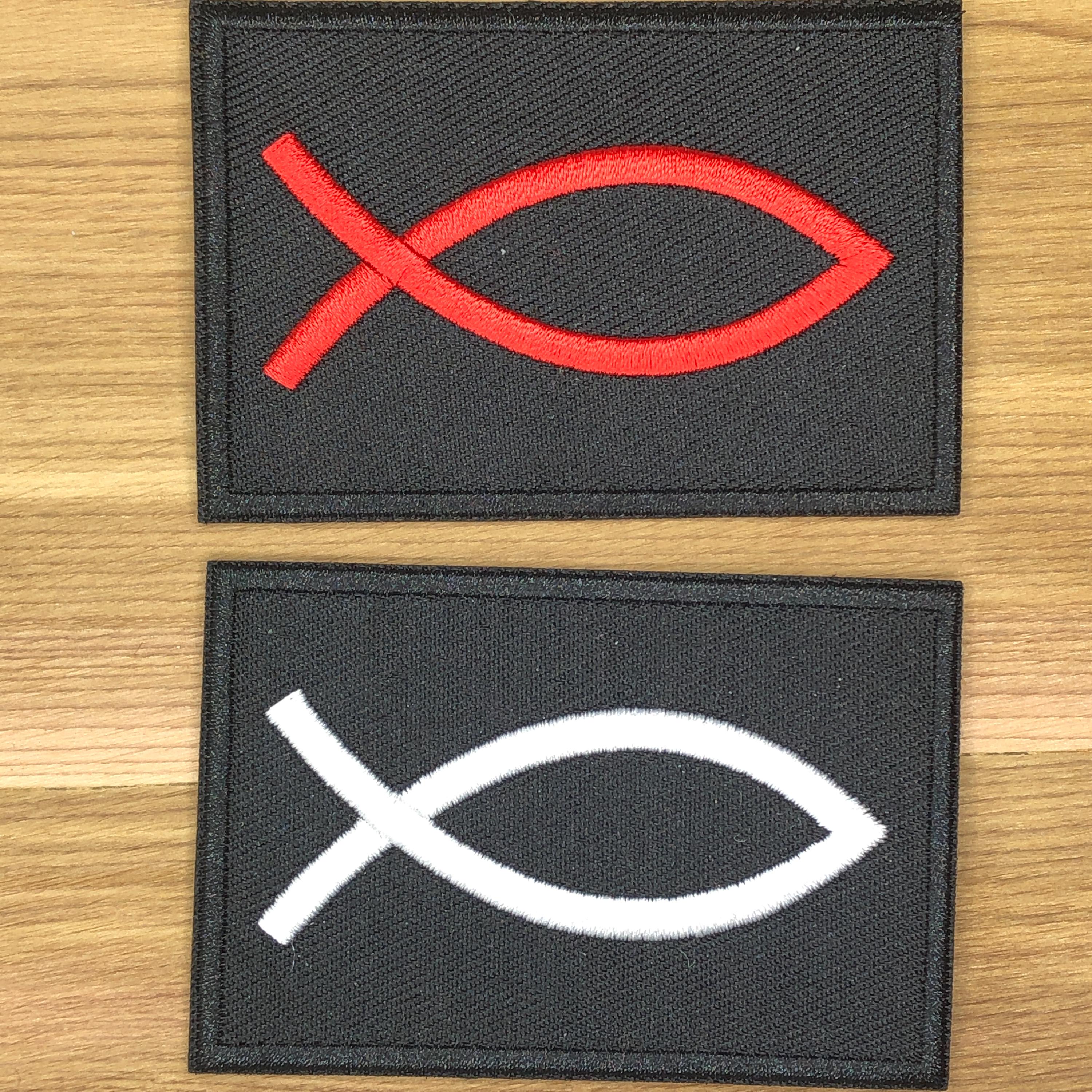 Jesus Fish Ichthys Patch - Secret Christian Symbol Morale Badge - Etsy