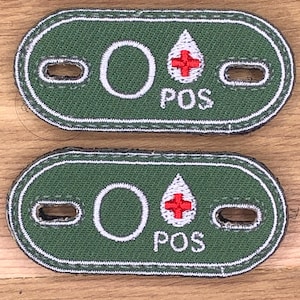 Lotto di 2 toppe lacci per scarpe null o gruppo sanguigno toppa con linguetta morale tattica verde militare piastra armatura positiva rh + più ifak saldatura 0 stivali