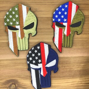 USA Spartan Skull Skull Patch, amerikanisches Punti Helm Emblem