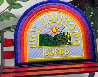 USCSS Nostromo 180286 Cargo ship Officer shoulder patch morale boost tactical airsoft prometheus force Alien movie Cosplay uniform Yutani