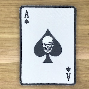 Black and white ace of spades card spec ops unit devgru navy nswdg seal team 6 blackbeard tactical patch morale badge isaf isis ifak skull