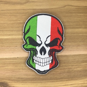 Italy Italian flag spartan helmet mean eyes tricolor shoulder patch morale boost tactical operator hook loop army uniform bag greek