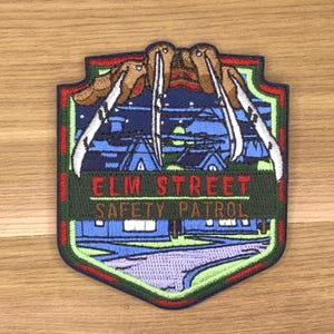 Écusson de broderie Elm Street Safety Patrol, gant Freddy, badge de film d'horreur