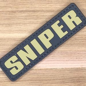 PVC Sniper Spartan leger zwarte badge gear vest tas Airsoft kogelgat citaat Tactische Groene patch moreel:
