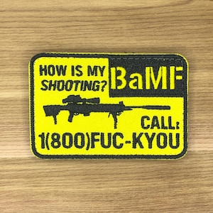 Come sta sparando la mia toppa tattica BaMF: ricamo divertente con meme di cecchino