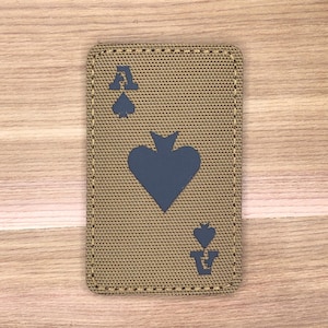Ace of Spades Tactical Patch - Airsoft Morale Patch (3x2 in)