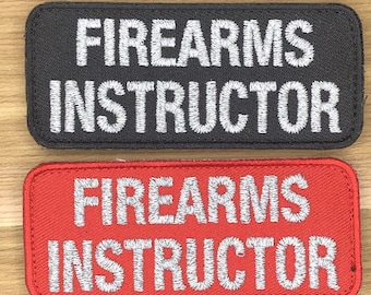 Parche de instructor de armas de fuego: reflectante y brilla en la oscuridad. Insignia de moral.