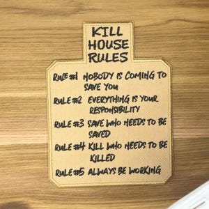 Kill House Rules Patch - Military Shooting Range Morale