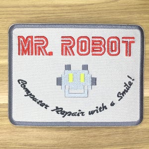 ROBOT Patch Moral Boost Comicon Cosplay Computer Reparatur Mit dem Lächeln mr. Roboter Movie Prop Society