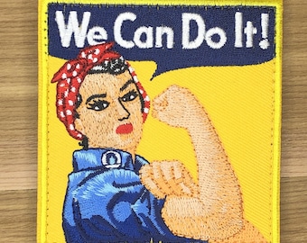 We can do it poster patch morale tactical woman workforce power funny meme ww2 strong arm feminism american history Rosie the riveter