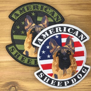 Amerikanischer Schäferhund Deutscher Schäferhund USA Flagge Patch, taktischer Hundeweste Aufnäher
