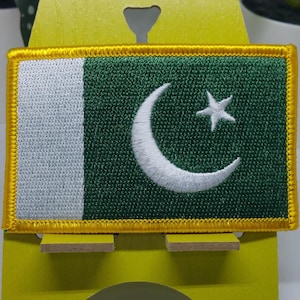 the Islamic Republic of Pakistan Flag Patch morale patch - 2x3 Inches  Islāmī Jumhūriyah Pākistān Flag of the Star and Crescent Islam Muslim
