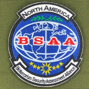BSAA North America Bioterrorism Patch - Resident Evil Cosplay Prop (3.5x3.25)