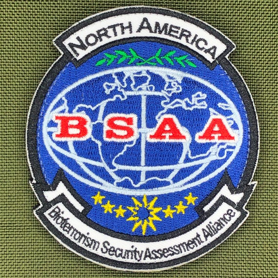 BSAA北米バイオテロパッチ - バイオハザード コスプレ小道具 (3.5x3.25