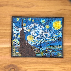 Starry Night Van Gogh Patch - Embroidered Art Morale Badge
