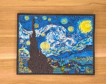 Starry Night Van Gogh Patch - Embroidered Art Morale Badge