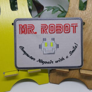 MR ROBOT Patch réparation d&#39;ordinateur Comicon Cosplay pour booster le moral avec la société The Smile show Movie Prop Society