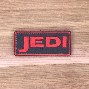 2x1 inches Jedi Tab Patch - Rebel Scum Star Morale Badge Black