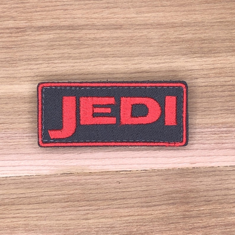 2x1 inches Jedi Tab Patch - Rebel Scum Star Morale Badge Black