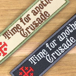 Time for Another Crusade Knights Templar Patch Morale Battle Flag Maltese Cross Tactical Deus Vult Christian Christ Crusader Tab Military