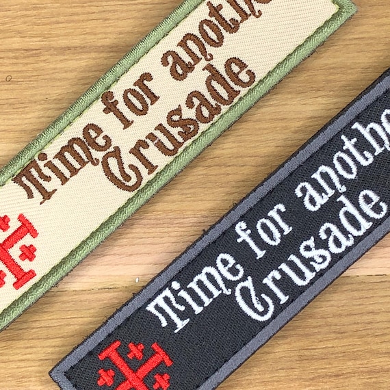Time for Another Crusade Knights Templar Patch Morale Battle Flag Maltese Cross Tactical Deus Vult Christian Christ Crusader Tab Military