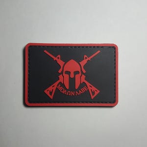 PVC Come and Take Them MOLON Labe USA gear vest bag Airsoft bullet hole quote Tactical Green patch morale